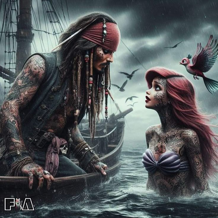 Jack Sparrow meets Ariel 🌹