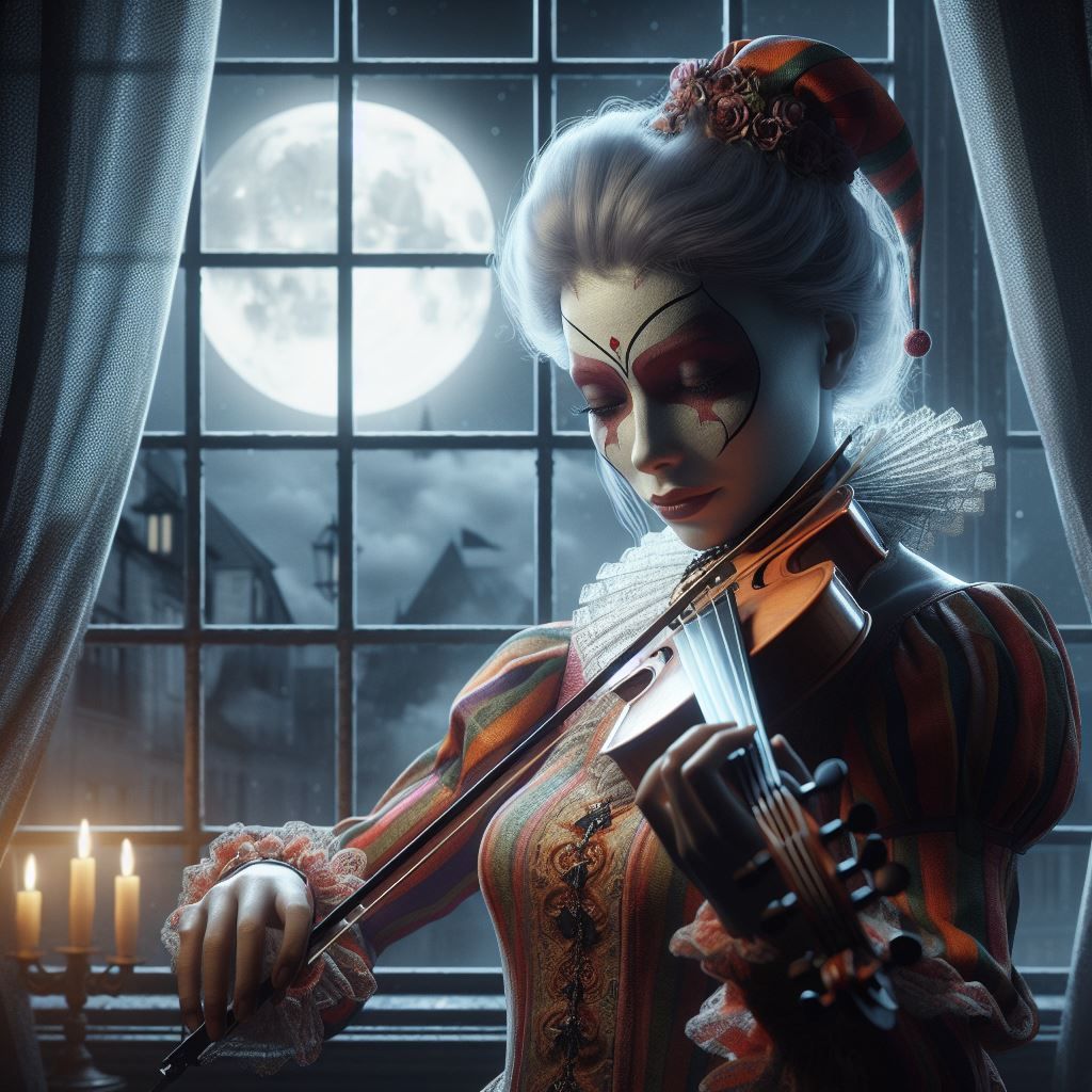 Violin Harlequin - AI Generated Artwork - NightCafe Creator