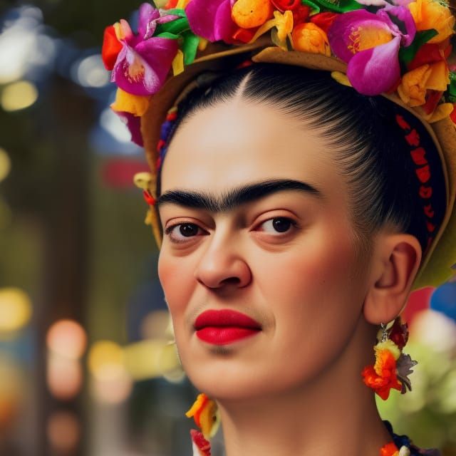 Frida Kahlo, Florist - AI Generated Artwork - NightCafe Creator