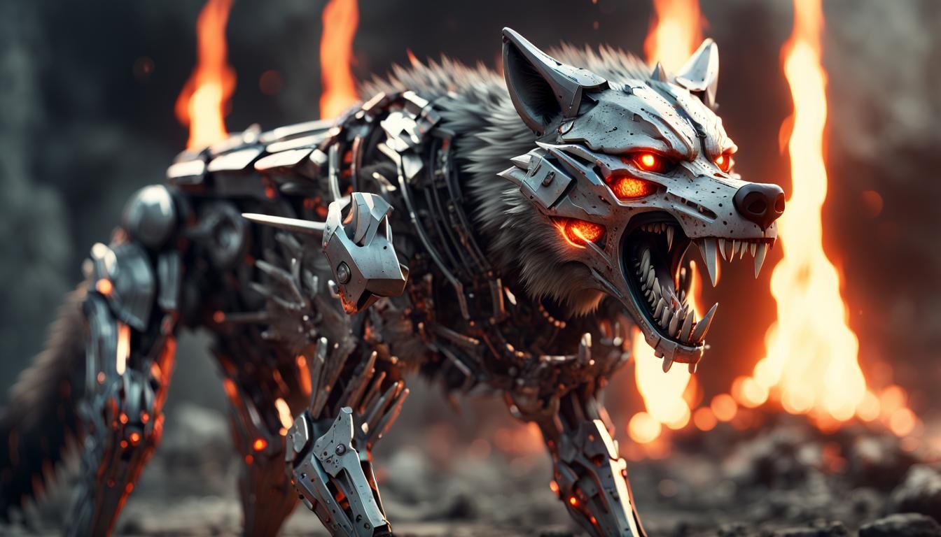 Metal wolf