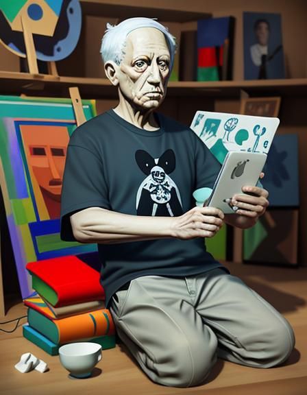 Pablo Picasso digital art 3ds Max ■■■■■■■■■■■■■■■