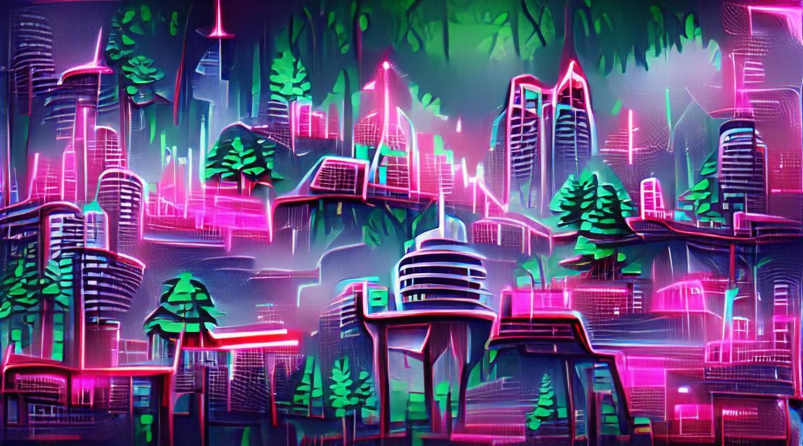 city in the forest