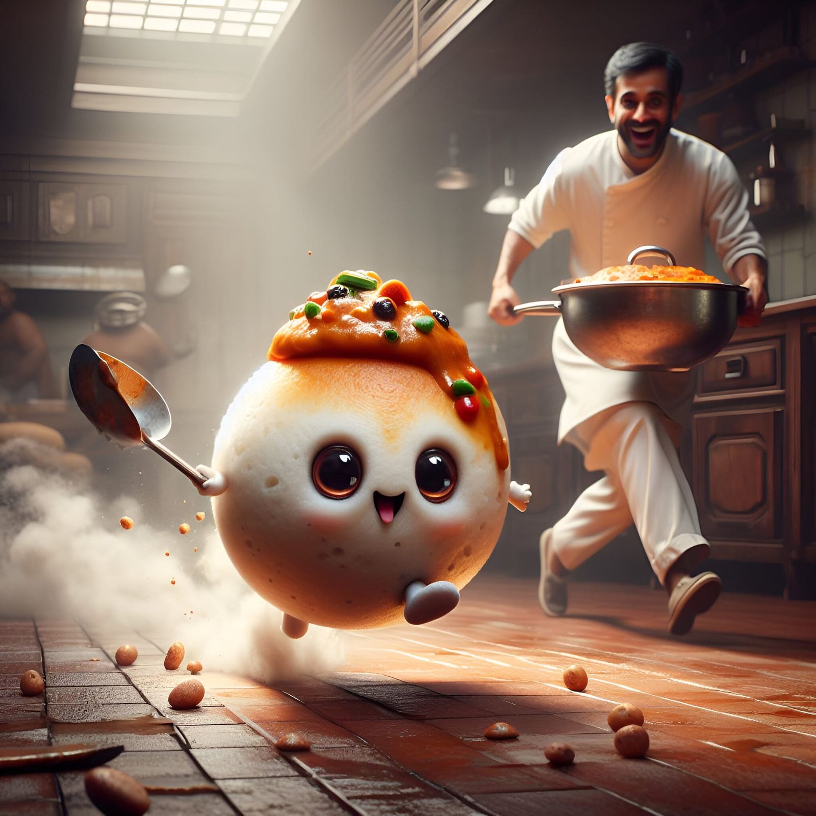 Idli  : "Nooo.. You can't eat me.. Not today!" 😁