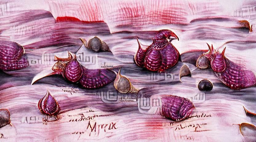 illustration of Muricidae, murex sea snails.