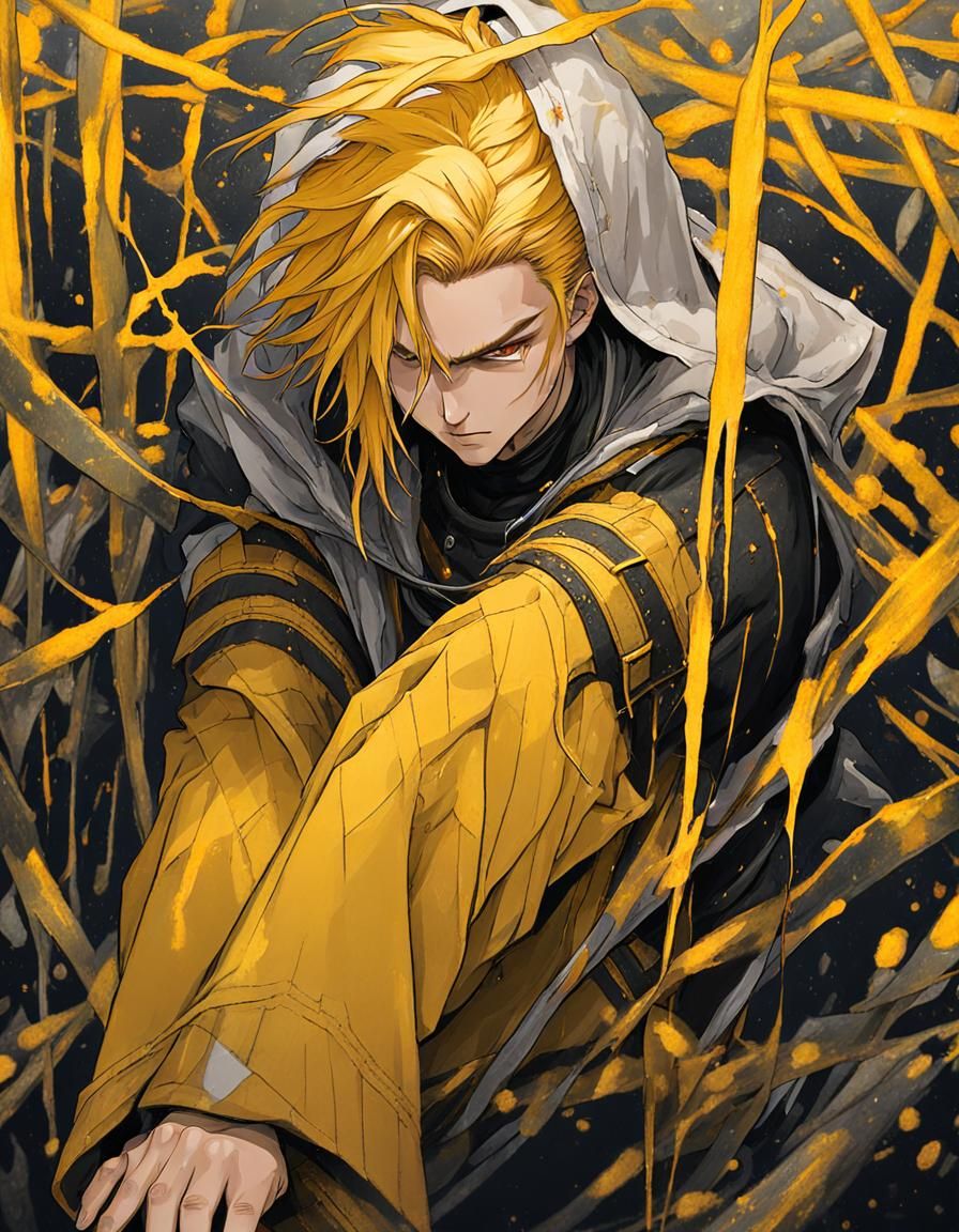 Boy with yellow hair