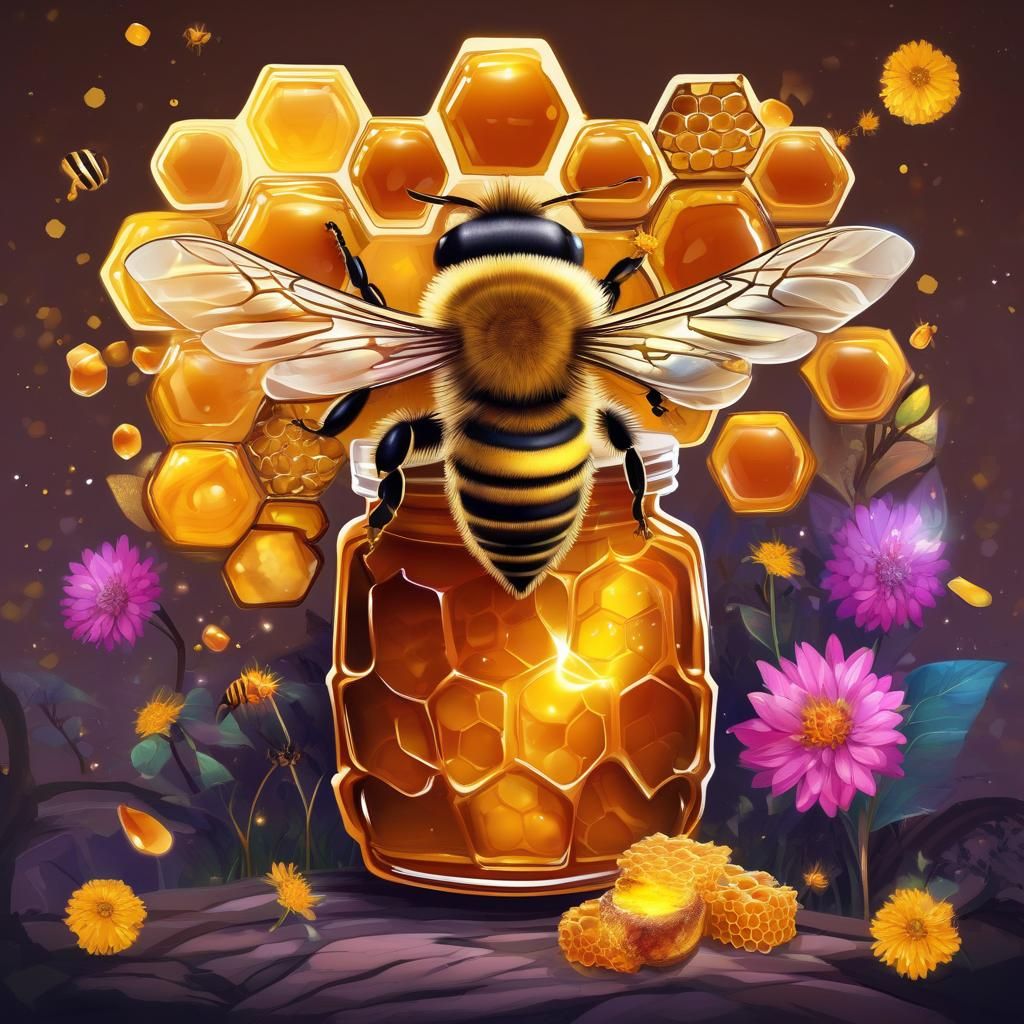 Bee in honey 2