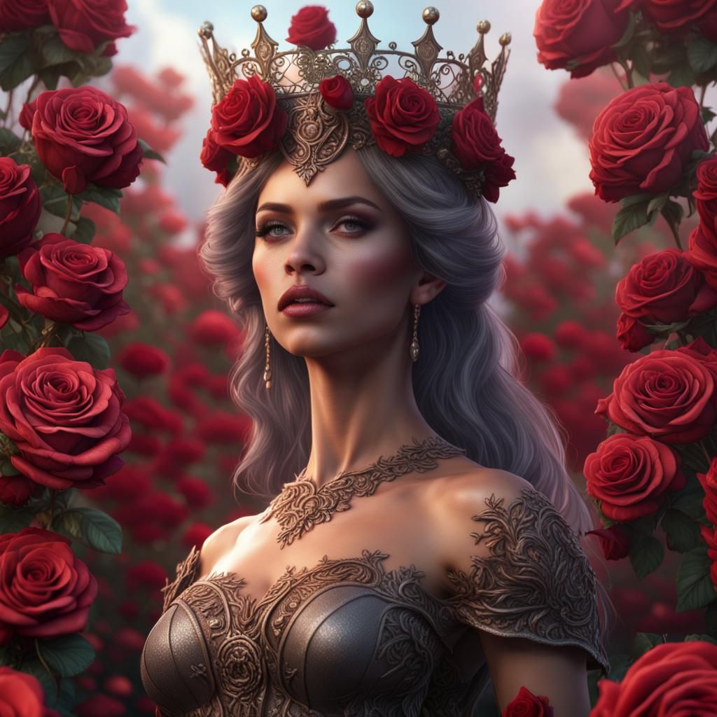 The Queen of Roses AI Generated Artwork NightCafe Creator