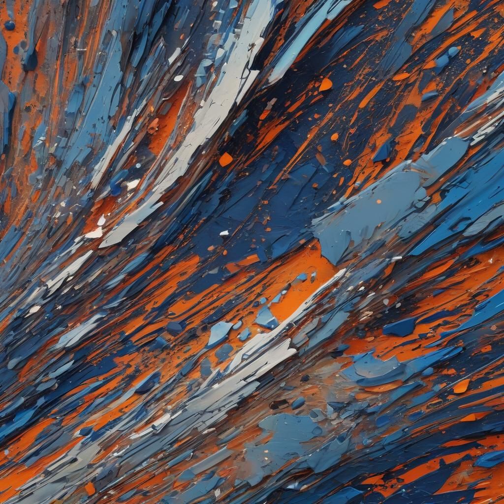 Abstract Shattered Heart with Fauvist Expressionism