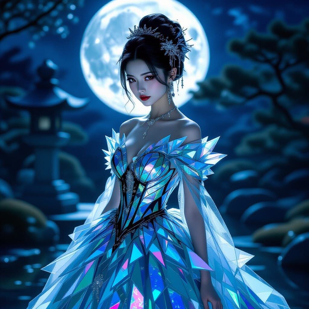 In this glass dress!  by @NILZERO