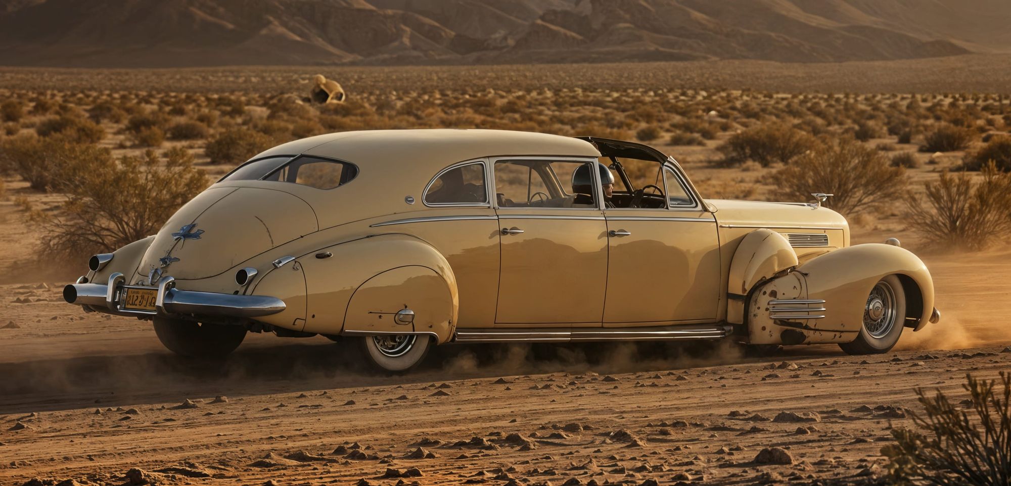 Desert speedy 1941s Cadillac Town Car Limousine