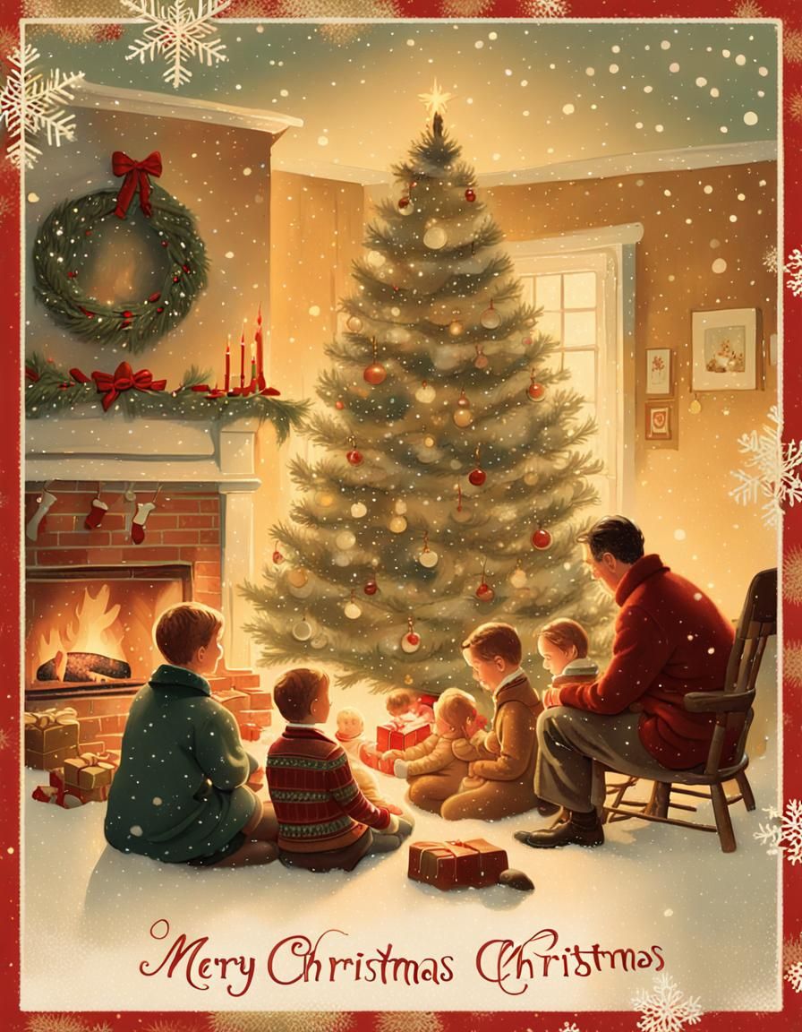 Christmas Tree Postcard  by @Stormy Dawn