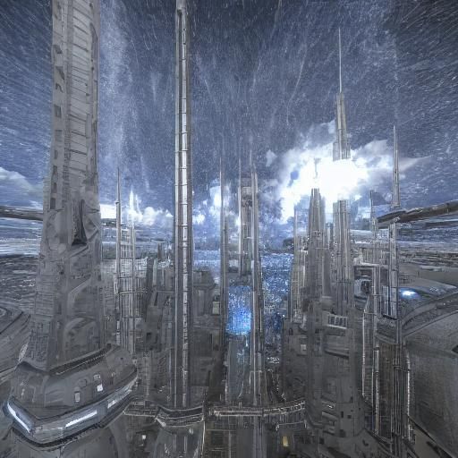 <lora:F-Zero GX:1.0> a snowy planet