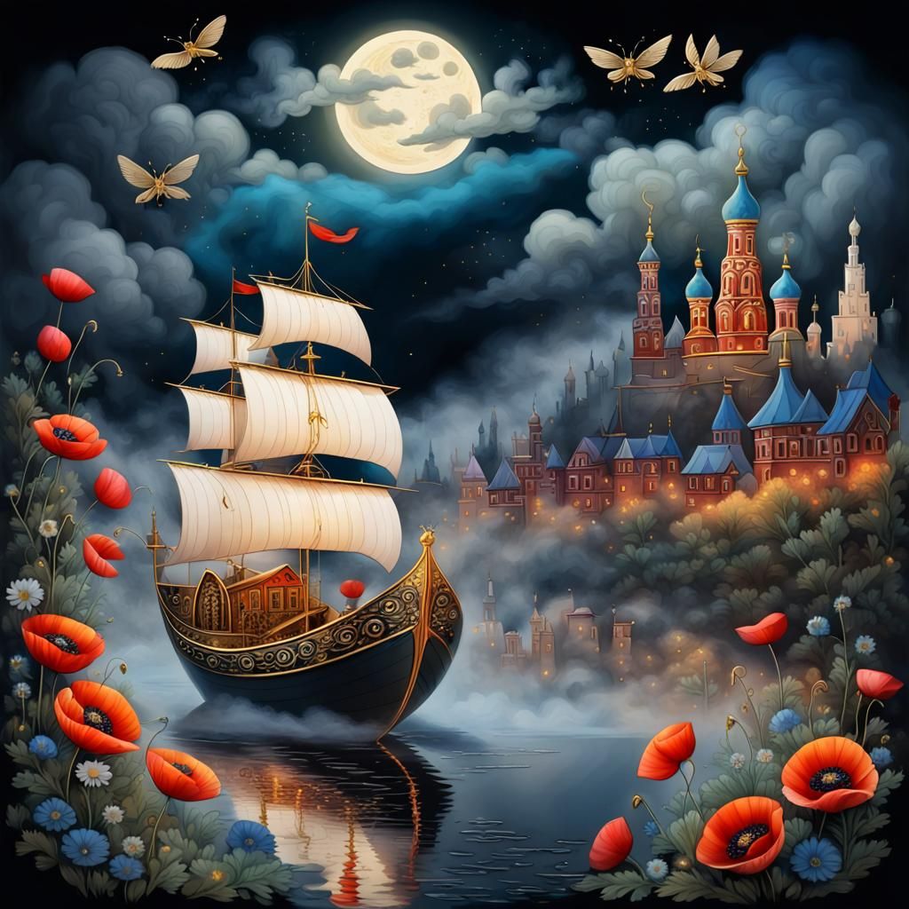 Boat in Misty City