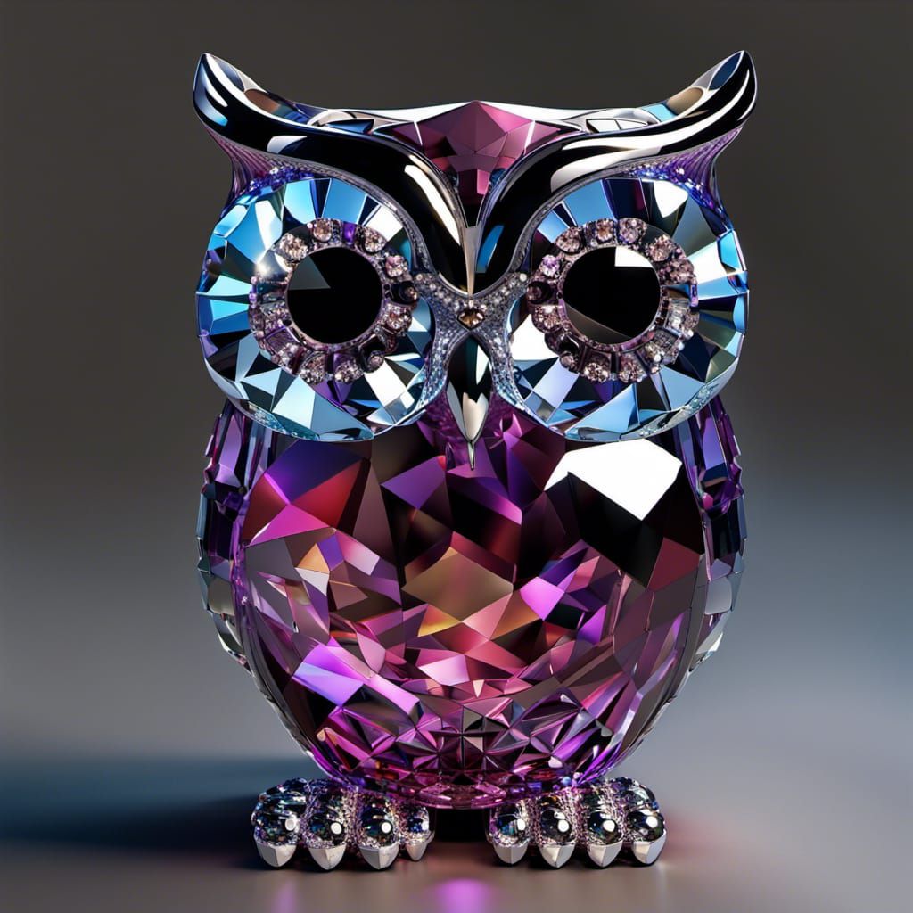 Crystal Owl Ai Generated Artwork Nightcafe Creator