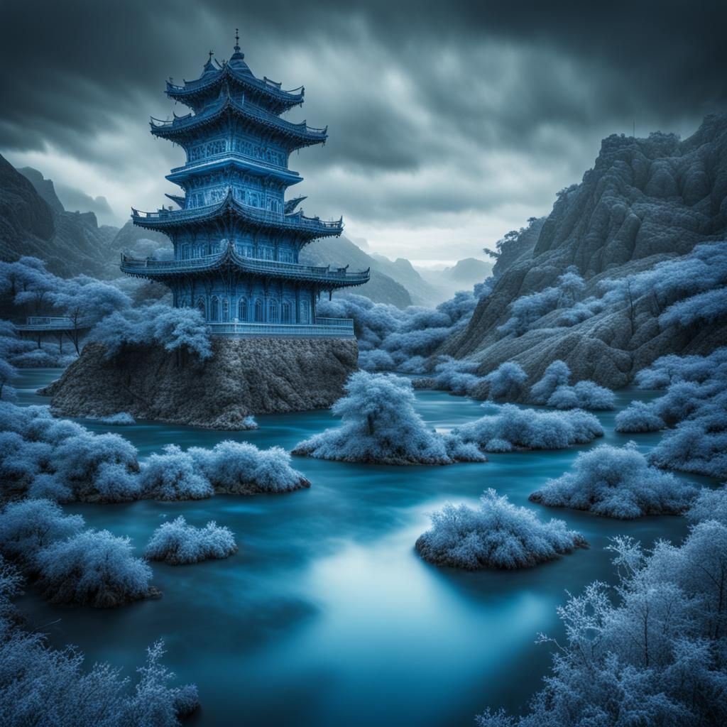a world where there is only one color, blue
