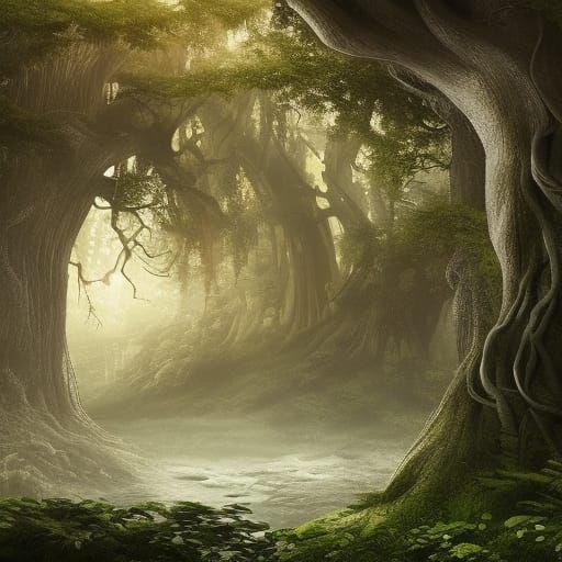 Forest, intricate detail, beautiful scenery, matte painting