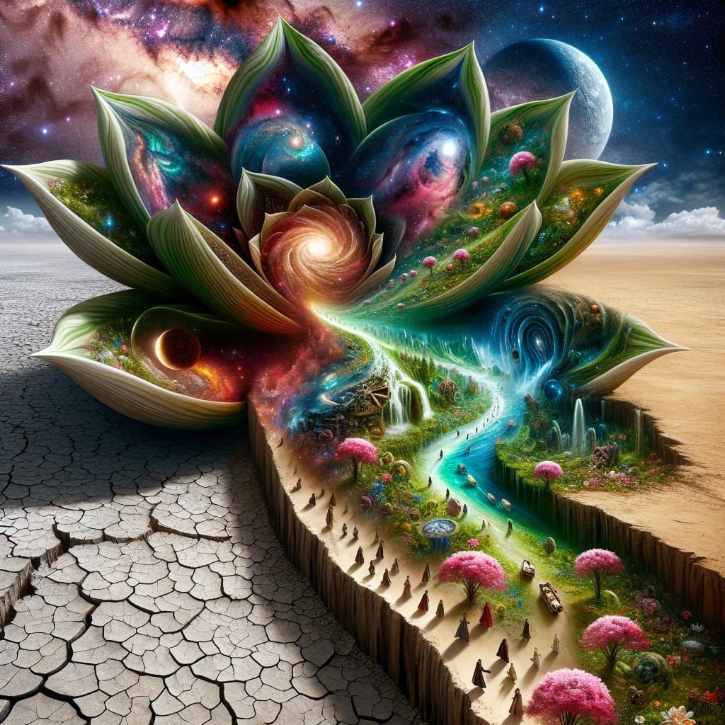 Galactic Flower - AI Generated Artwork - NightCafe Creator