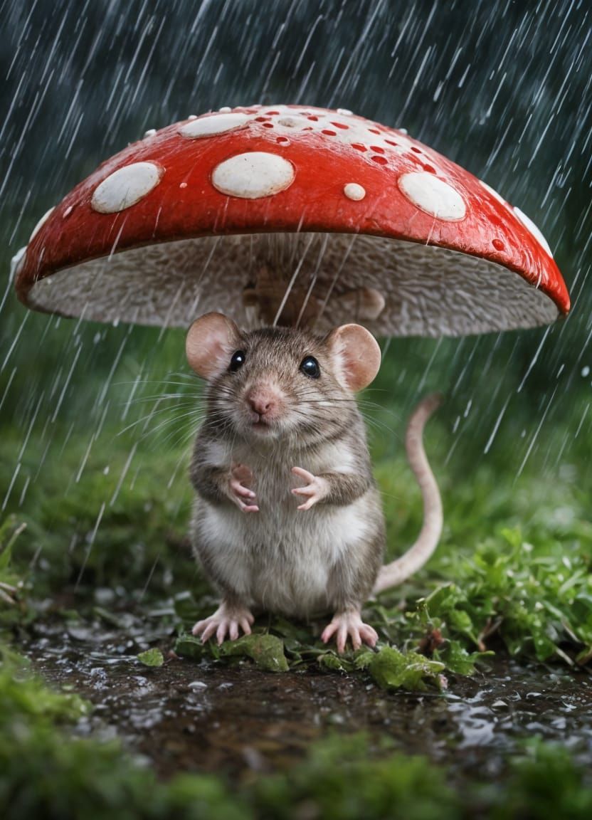 Mouse Under Mushroom