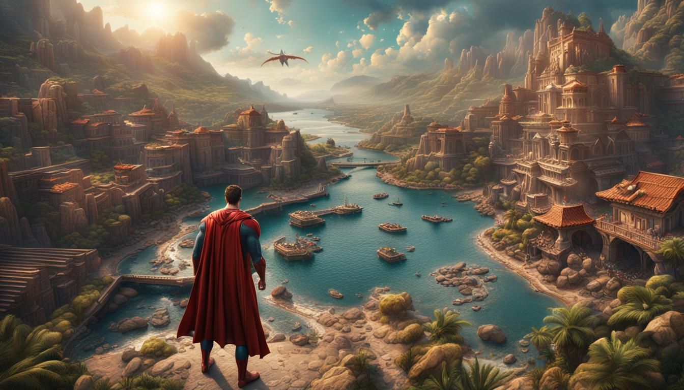 Superhero on vacation
