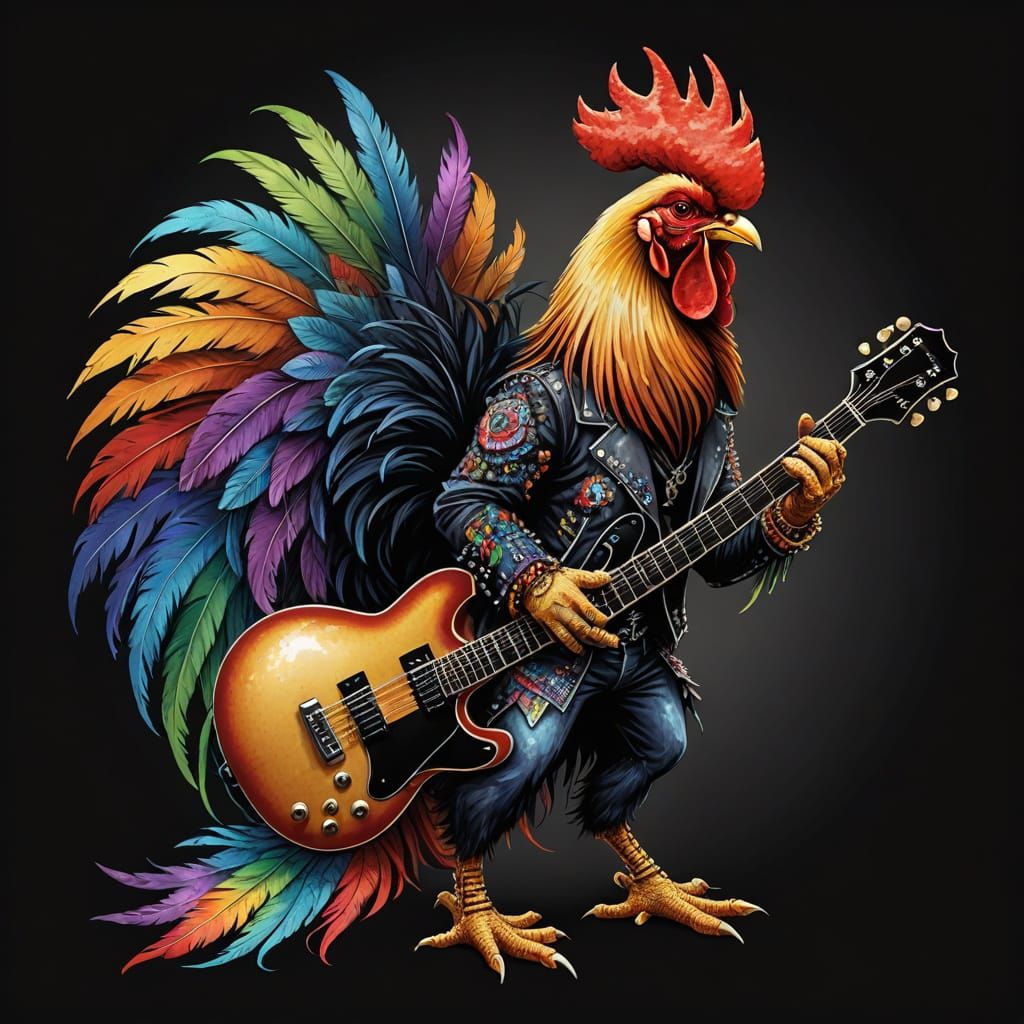 Glam rooster  by @Alexander Void