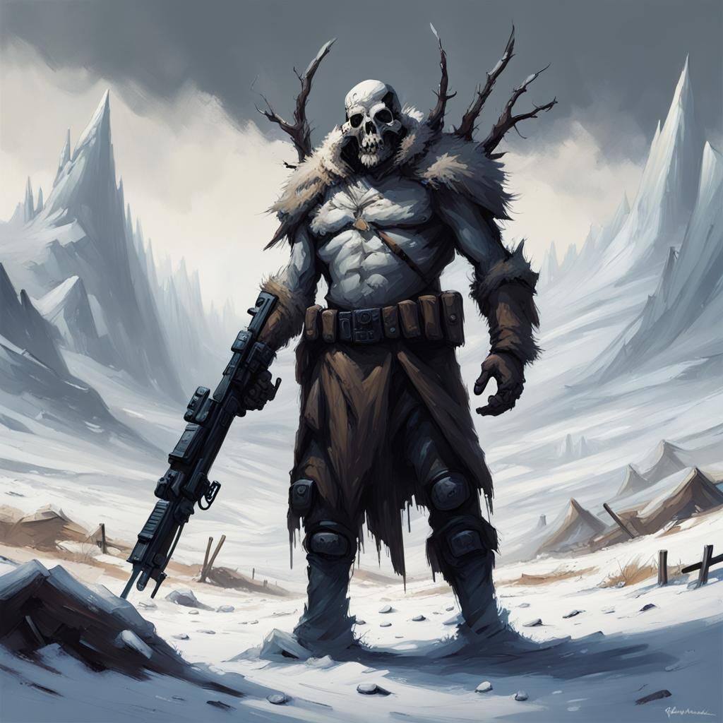 Winter Wasteland Barbarian - AI Generated Artwork - NightCafe Creator