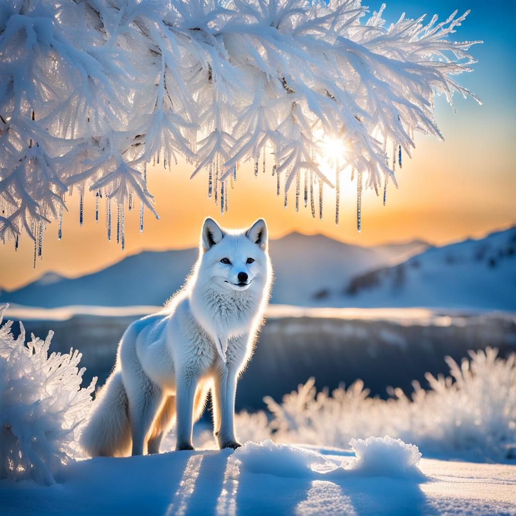 White artic wolf - AI Generated Artwork - NightCafe Creator