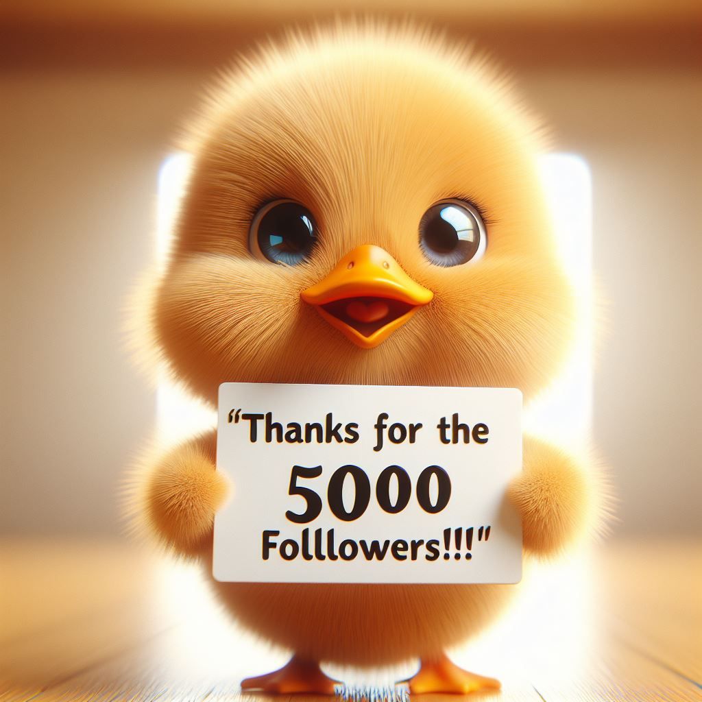 Thanks for the 5000 Followers
