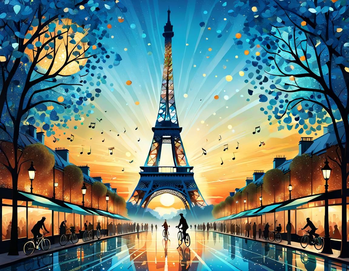 Blue Paris - AI Generated Artwork - NightCafe Creator