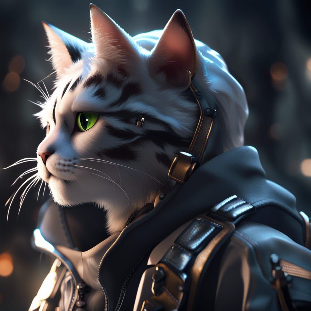 with beautiful cat 8k 3D Game Cinematic Feel, Epic 3D Videogame Graphics,  Intricately Detailed, 8K Resolution, Dynamic Lighti... - AI Generated  Artwork - NightCafe Creator