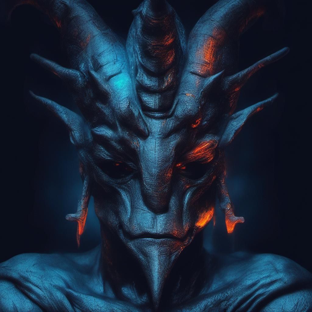 Abstract Surrealism: Fire, Moon, Fairies, and Dinosaurs