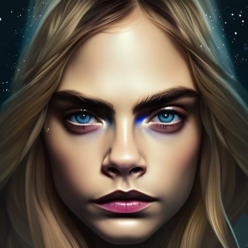 Cara Delevingne - AI Generated Artwork - NightCafe Creator