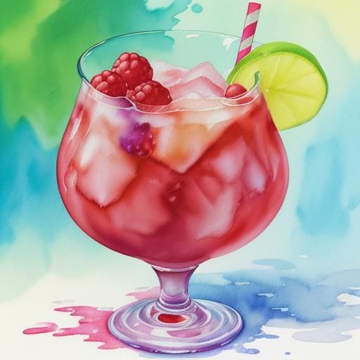 A berry iced tea cocktail in a glass
