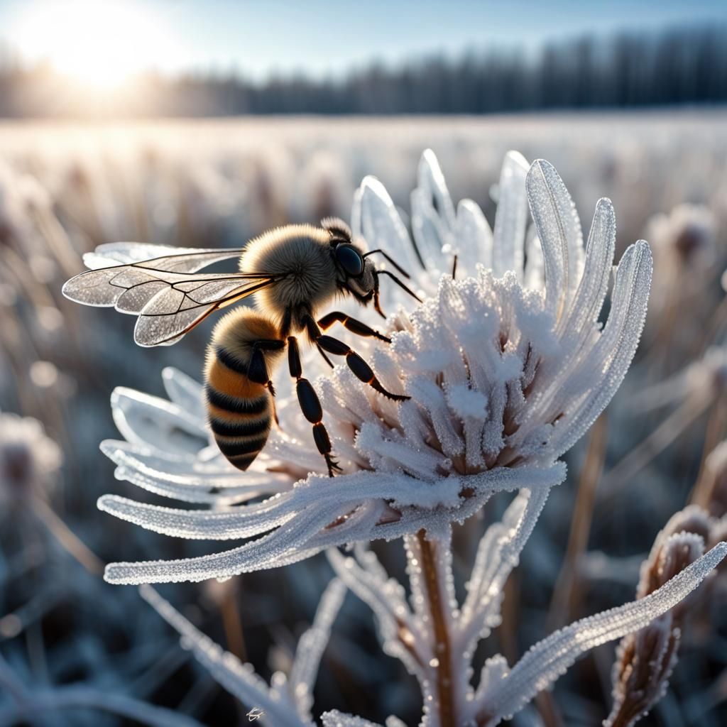 Frost  bee  by @Dobiki