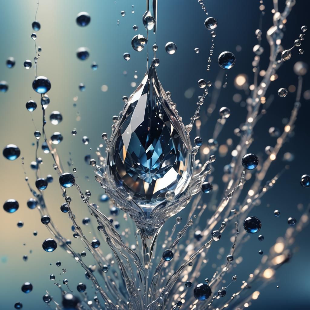(One:1.5)beautiful  crystal, intricately crafted, trapped in...