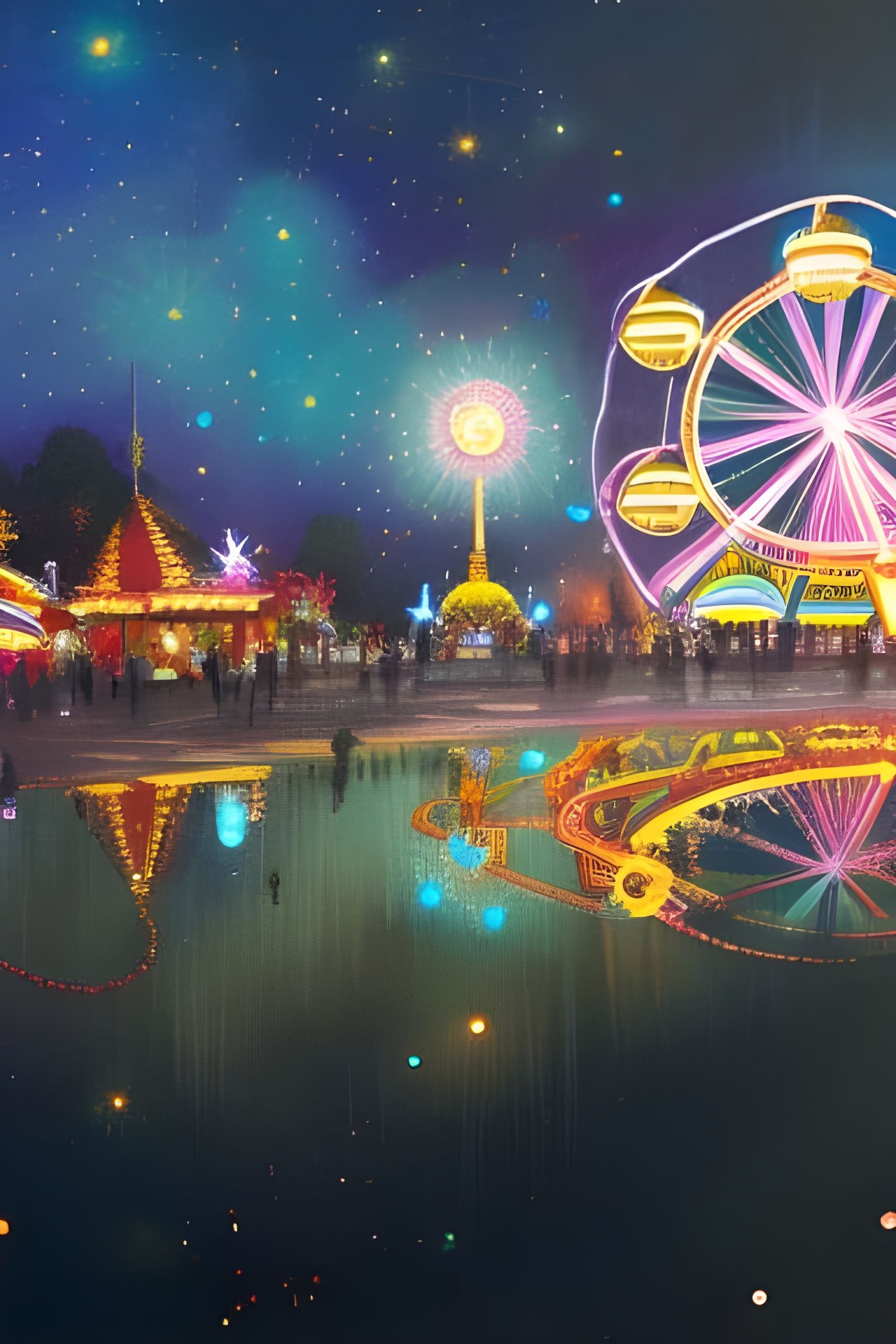 Amusement Park AI Generated Artwork NightCafe Creator