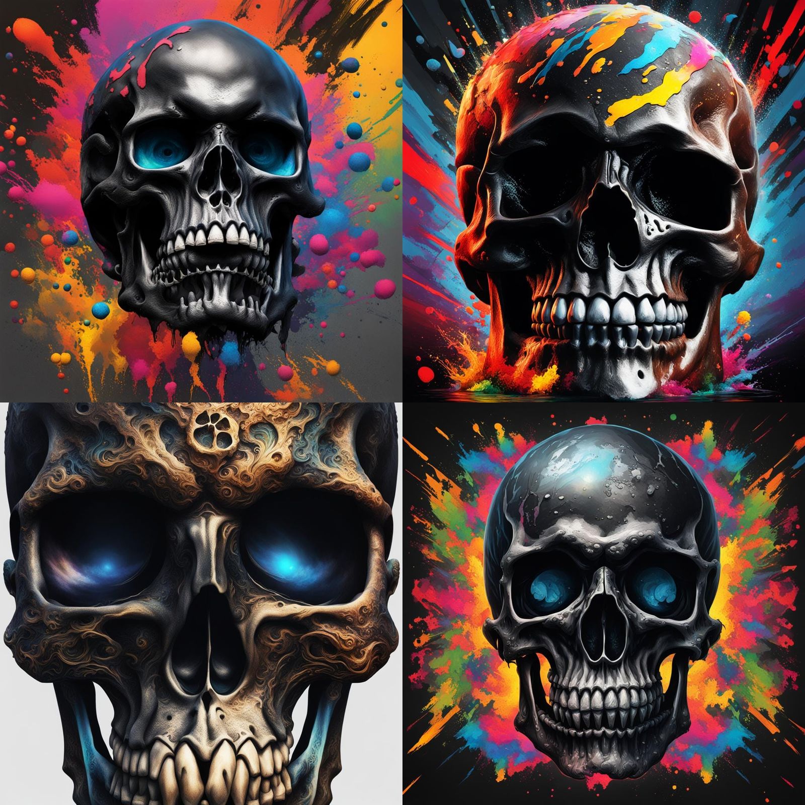 "Randy's WSG" Black skull