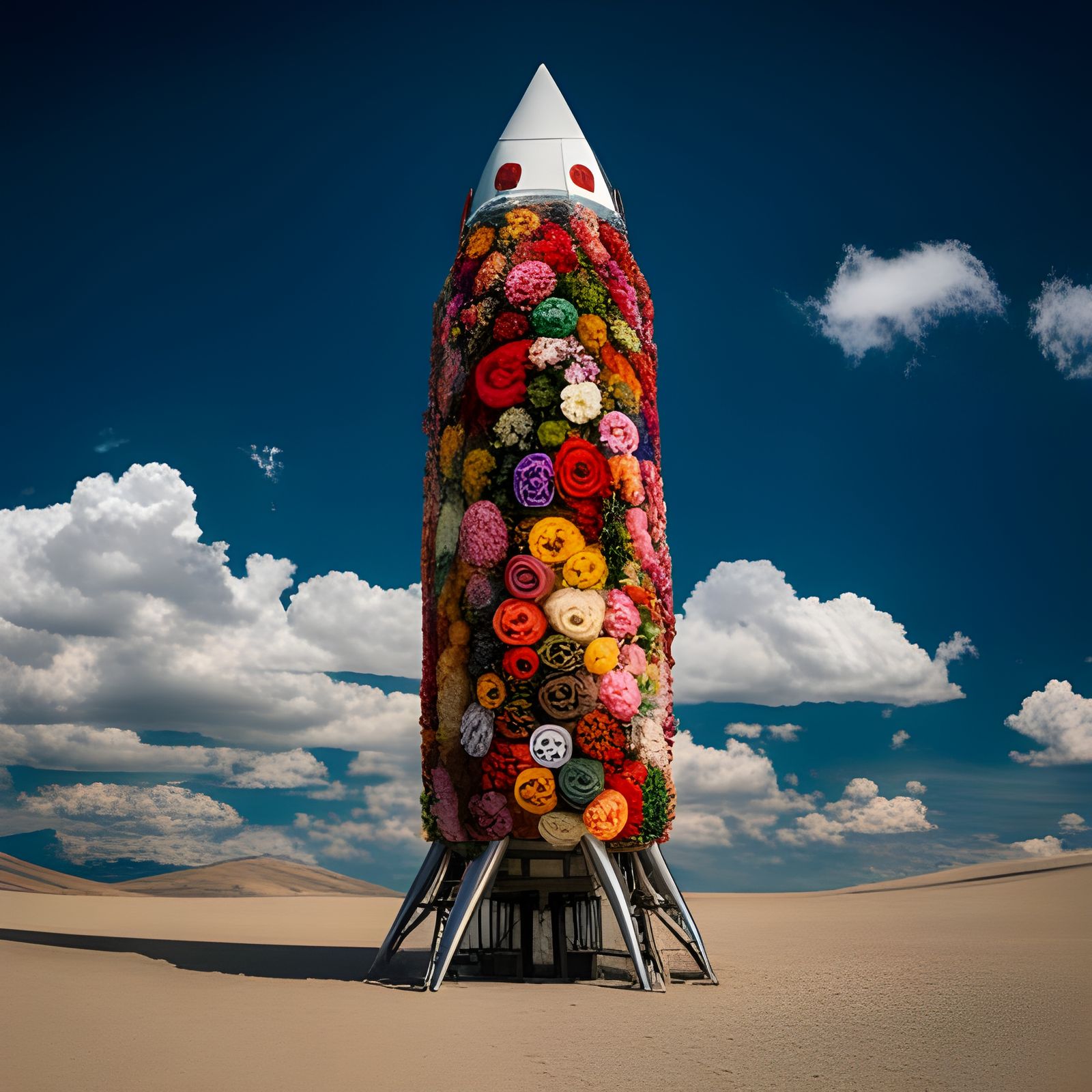 Flower Rocket  by @CatFriend