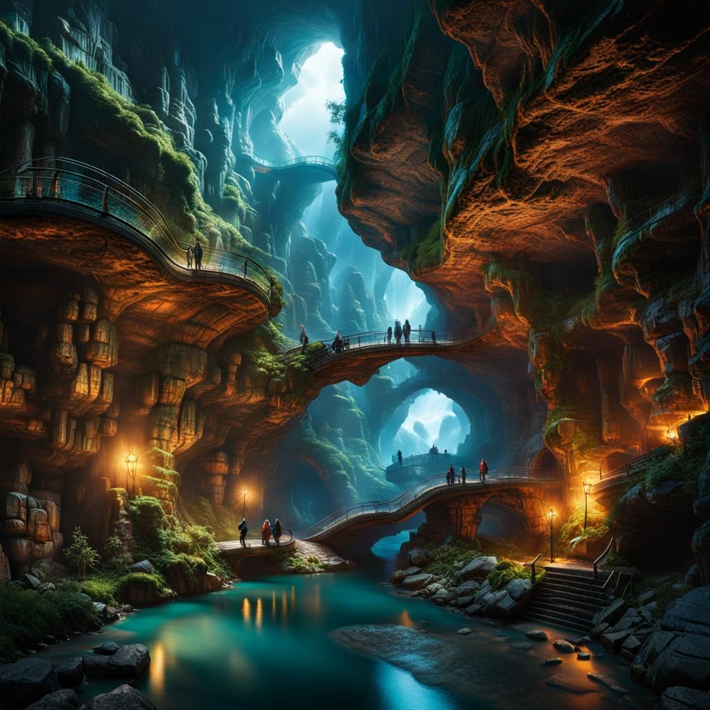 Underground Civilization  by @NomALlama