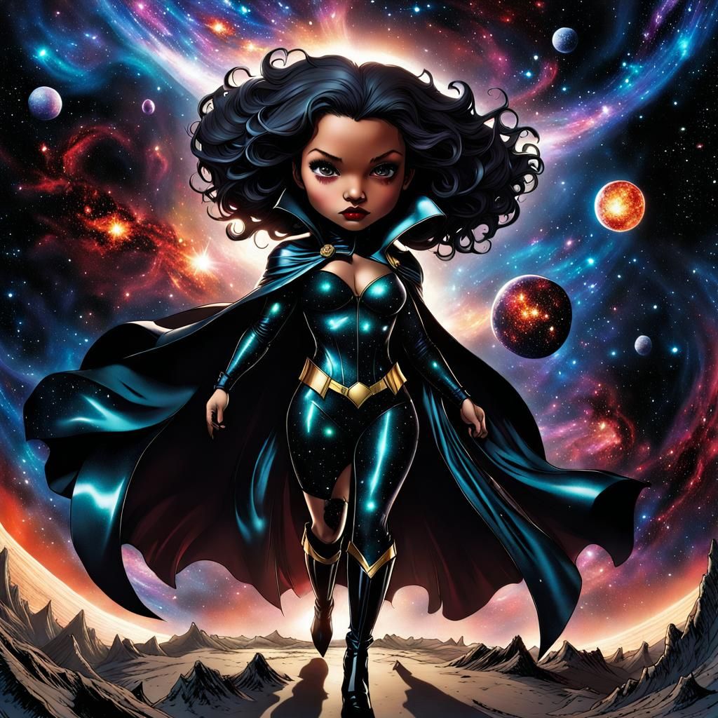 Miss Nebula Chibee, The Super Villain  by @BetaPrime