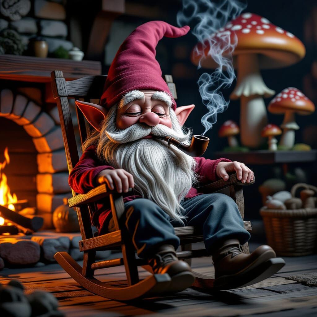 Gnome nap time  by @BM