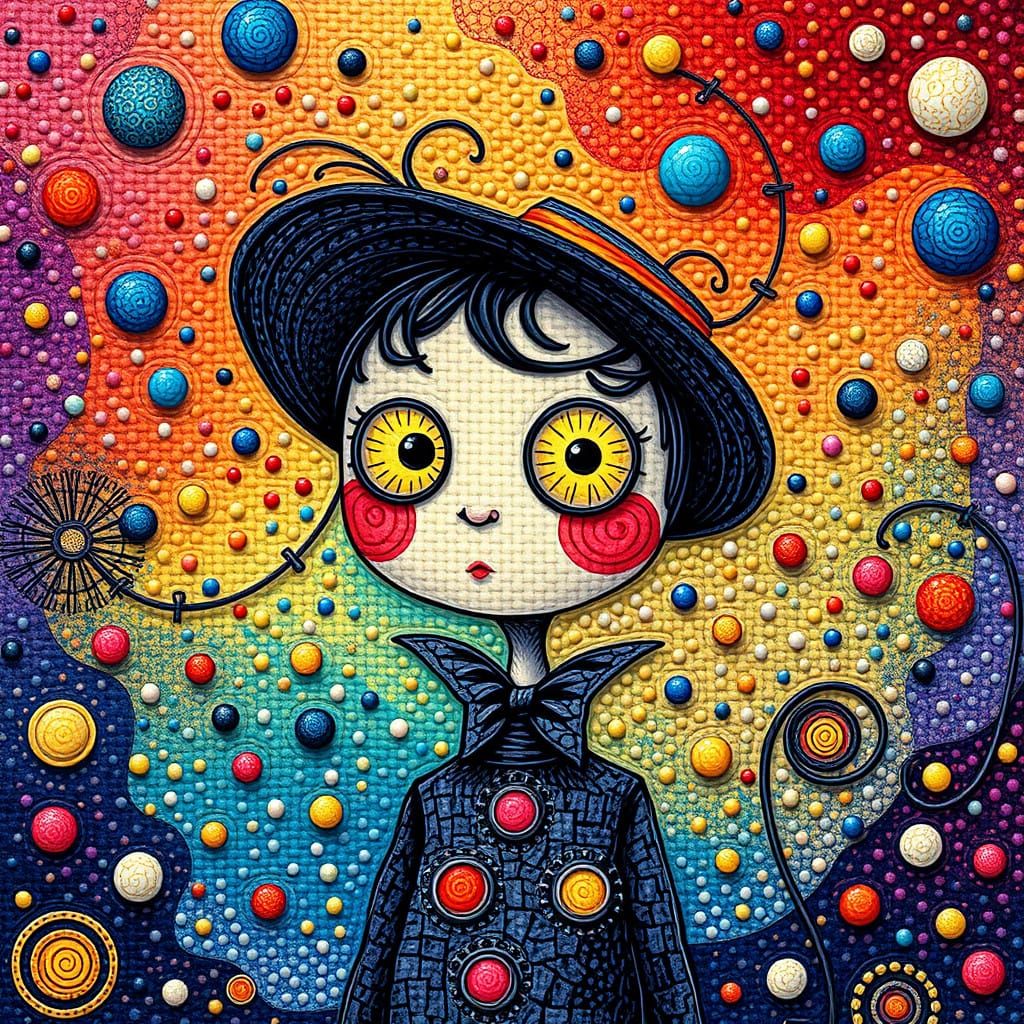 Whimsical Surreal Art with Tim Burton Style