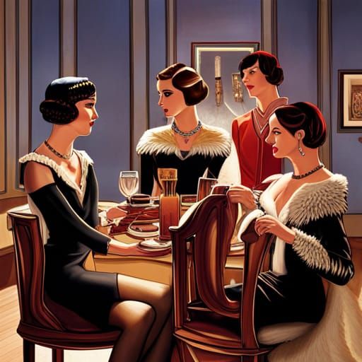 1920s dinner party - AI Generated Artwork - NightCafe Creator