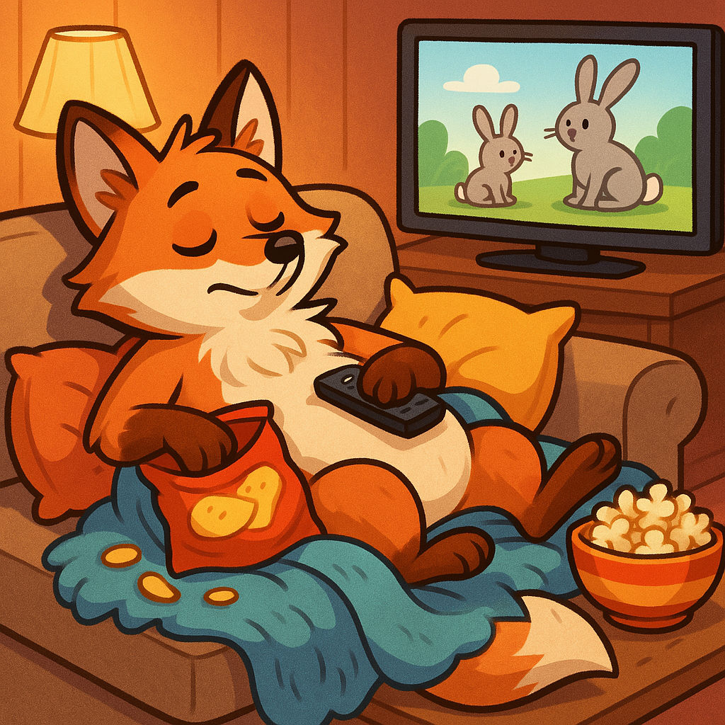 relaxed fox
