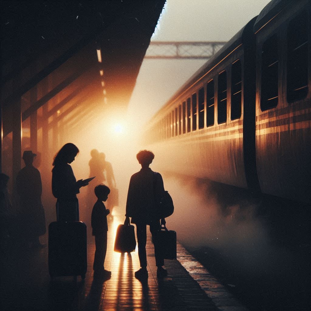 Before the departure.