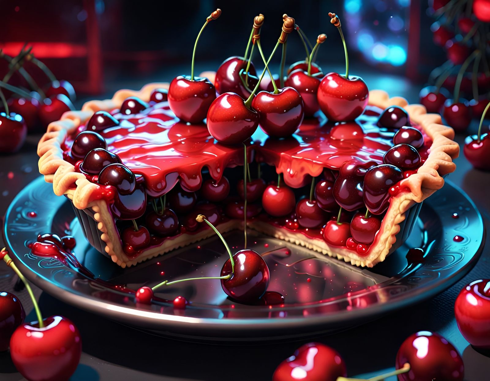 Delicious Cherry Pie!  by @Arxavius