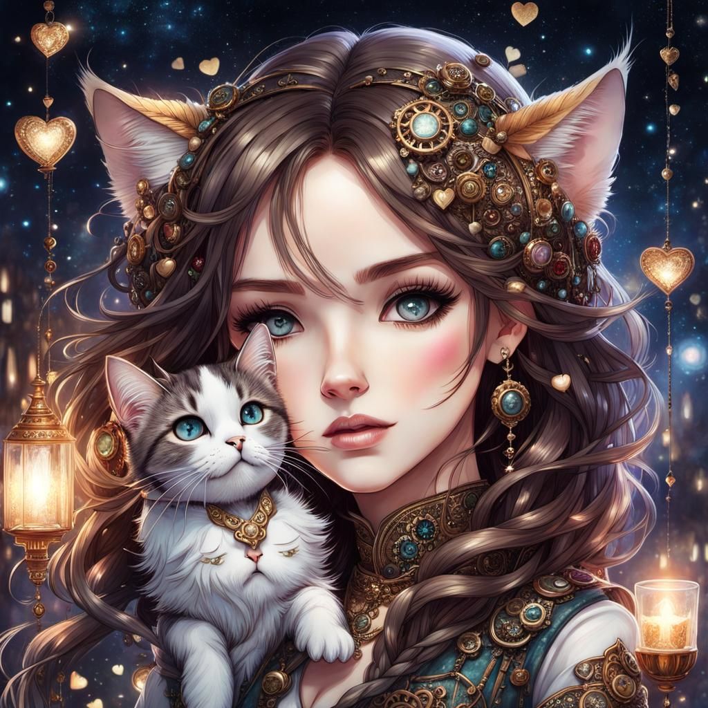 cat girl - AI Generated Artwork - NightCafe Creator