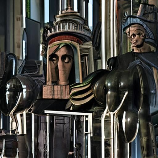 Giorgio De Chirico Sculptures and metaphysical basilica