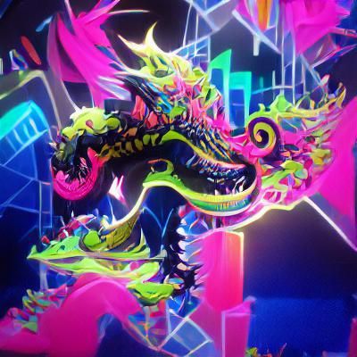 neon dragon