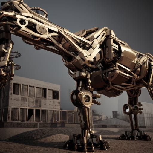 a big, mechanical dog that eats logs #4