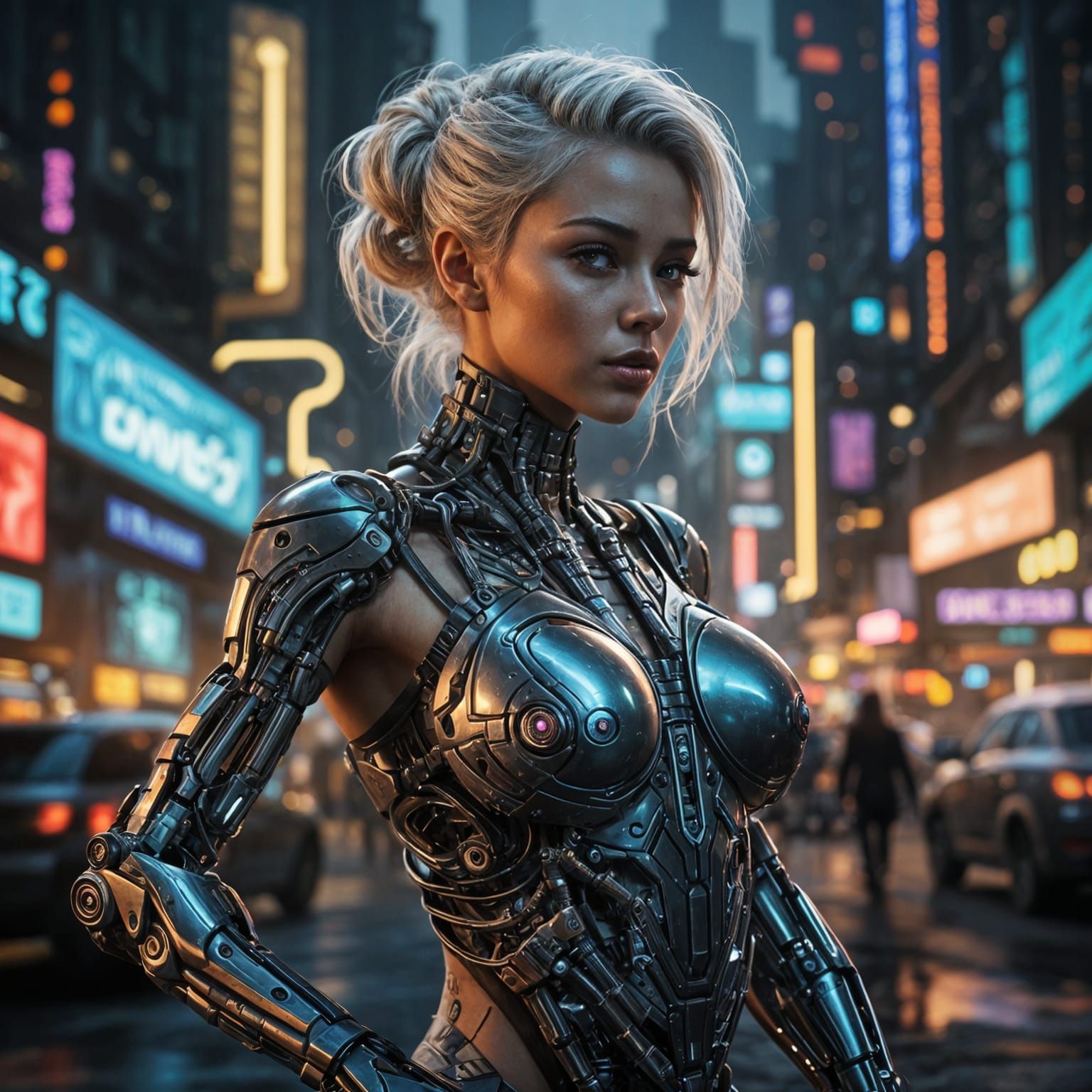 Cyberpunk woman  by @Ahriman